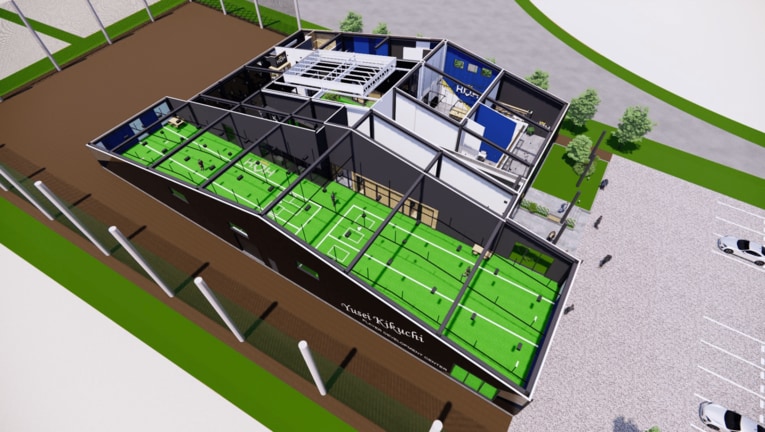 俯瞰イメージ　（設計イメージ=菊池雄星氏提供）