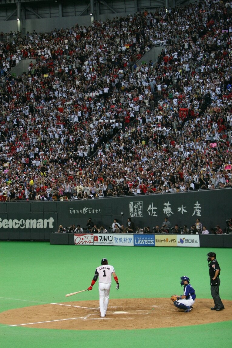 日本ハム・新庄剛志の現役最終打席の対戦ピッチャーは中里が務めた（2006年日本シリーズ）©︎Hideki Sugiyama