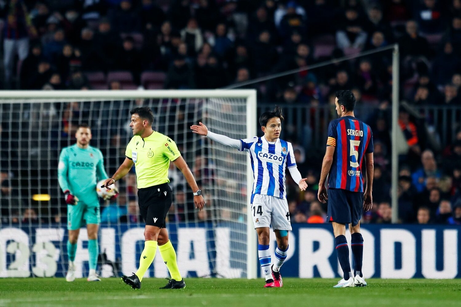 国王杯バルサ戦、久保とブスケツ