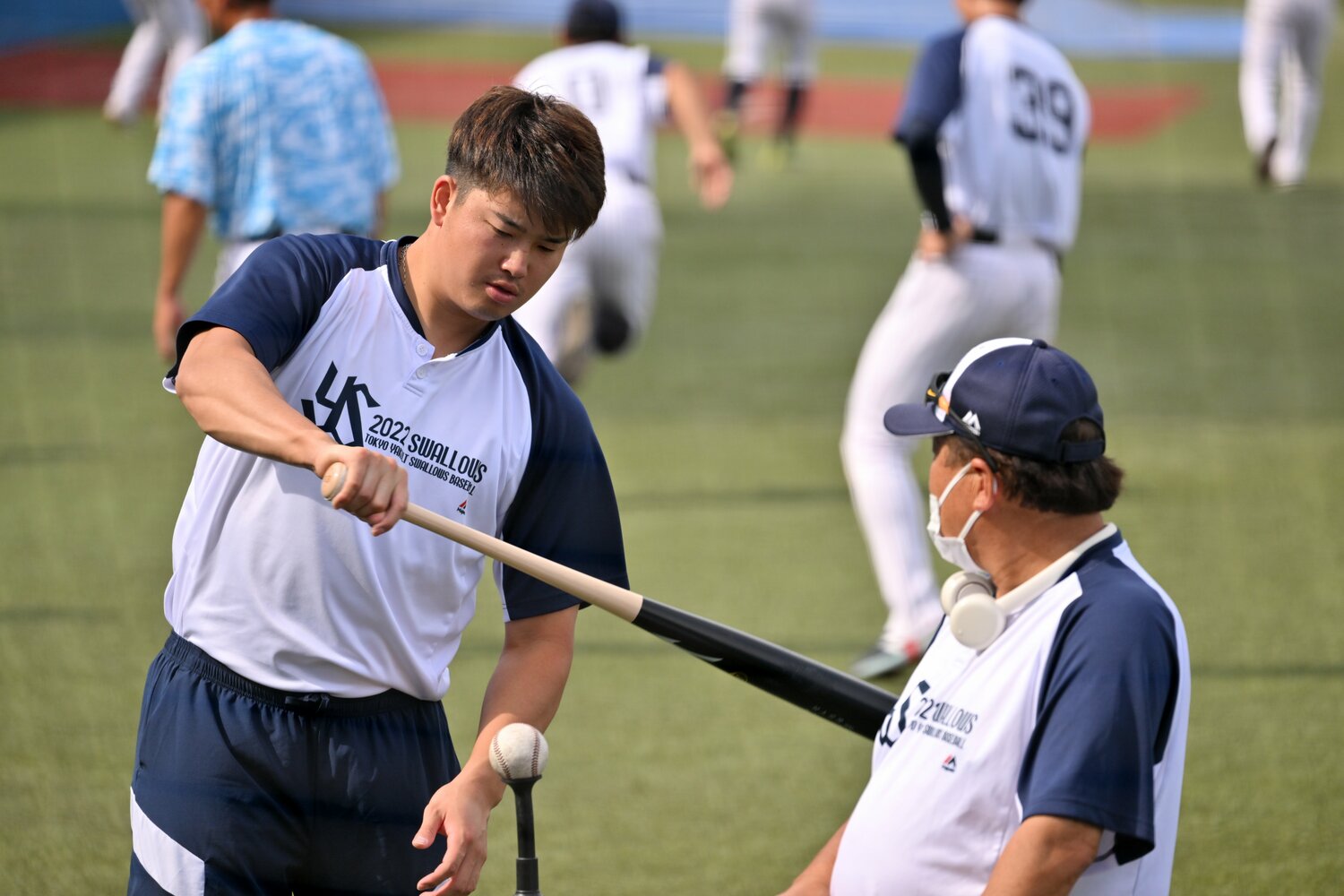 村上の試合前ルーティンは「置きティー」から始まる ©Hideki Sugiyama