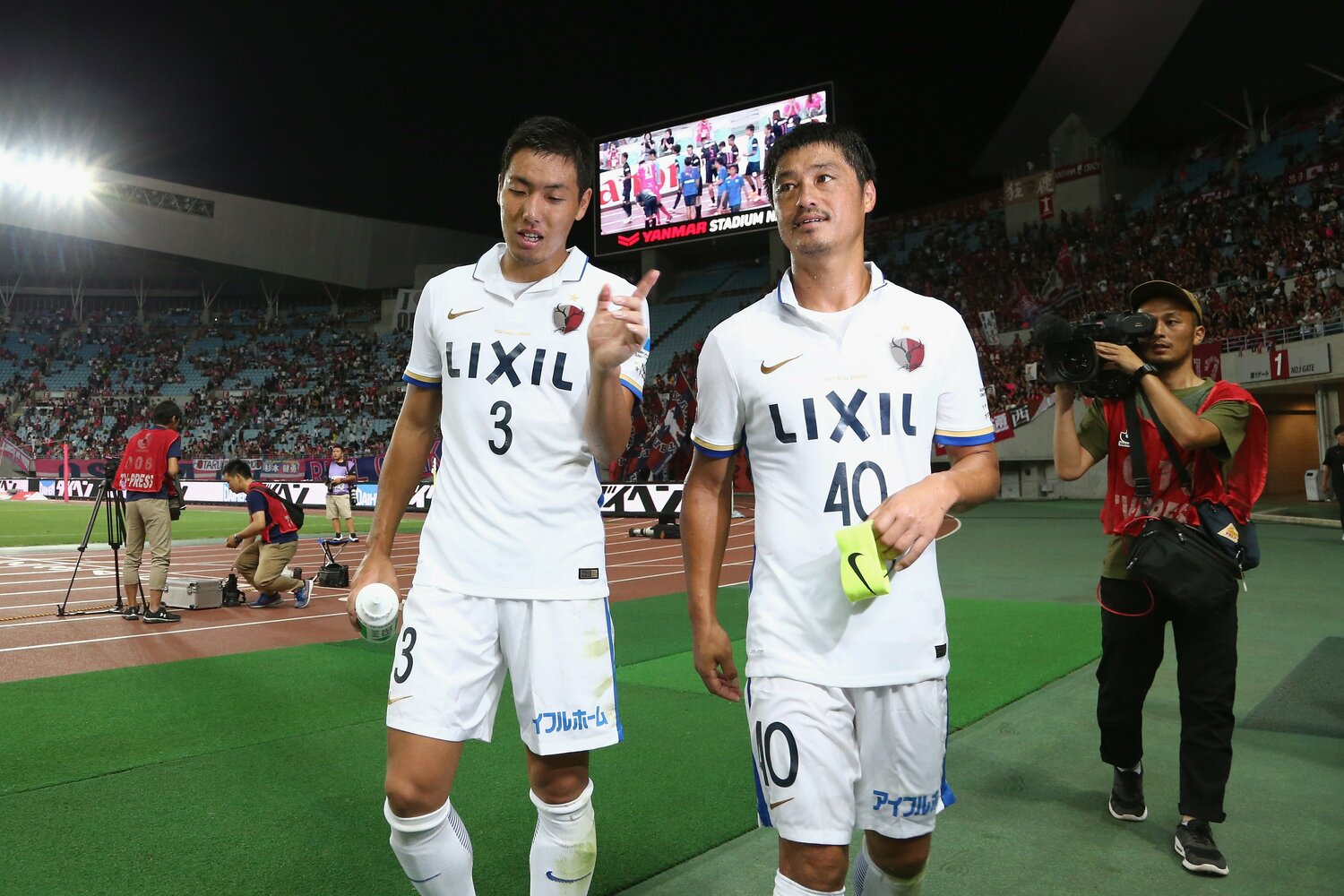 鹿島アントラーズ時代の昌子と小笠原　©︎Getty Images