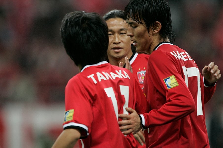 2007年ACL決勝第2戦での長谷部ら　©Takuya Sugiyama