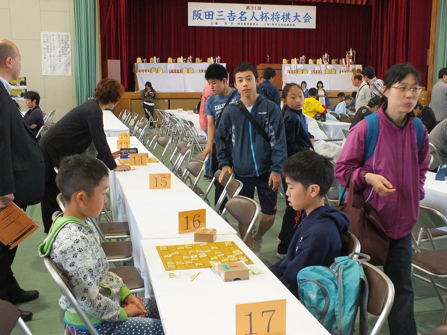 阪田三吉の故郷である大阪府堺市では、阪田にちなんだ将棋大会が行われている(2018年撮影)