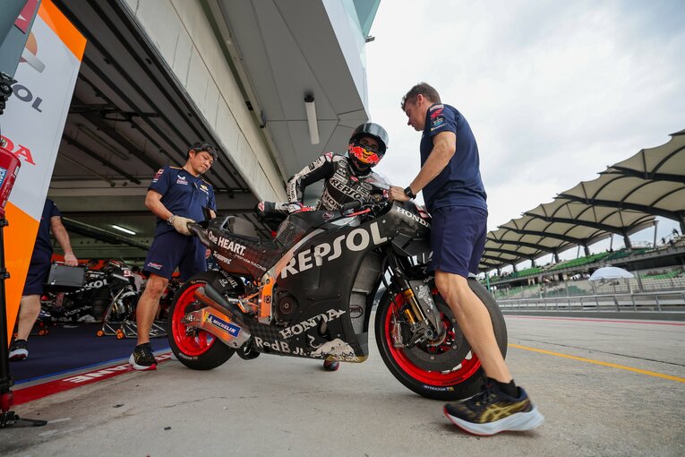 マレーシアテストのマルケスの走行　©Satoshi Endo