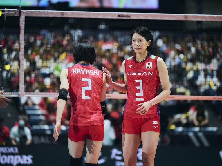 古賀紗理那、林琴奈／FIVBパリ五輪予選　©︎Yuki Suenaga