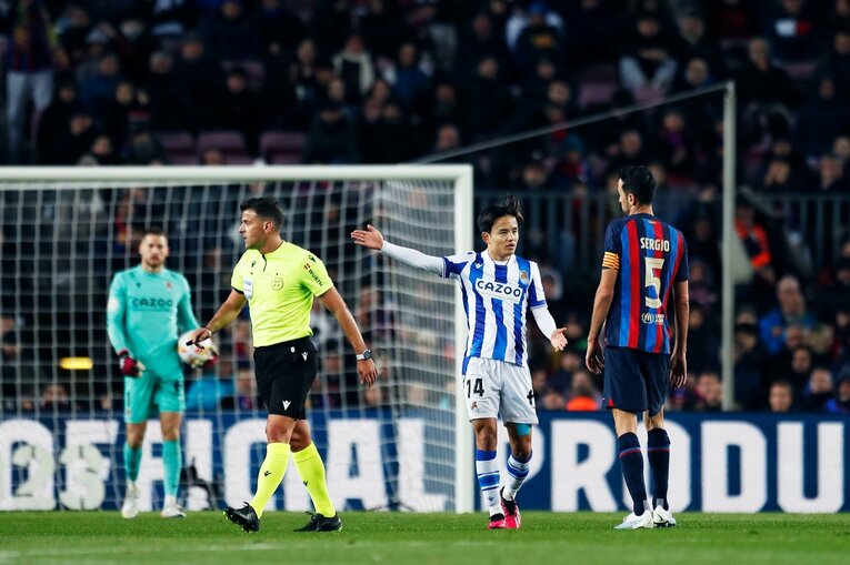 国王杯バルサ戦、久保とブスケツ