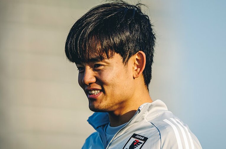 ここまでの主力メンバーが多く外れる中で、久保建英は6月シリーズに招集された。その裏テーマを読み解くと？ ／ photograph by Kiichi Matsumoto