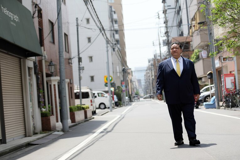 元大関・魁皇の浅香山親方　©Shigeki Yamamoto