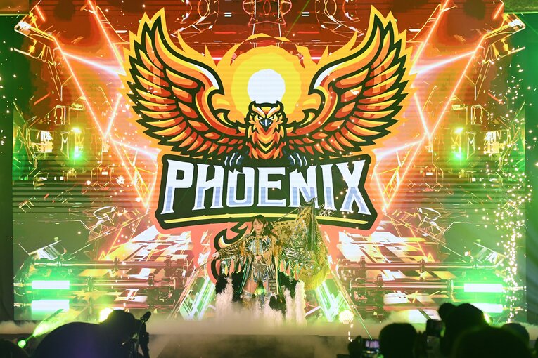 8月21日の白ベルト戦。王者・上谷沙弥の入場シーン