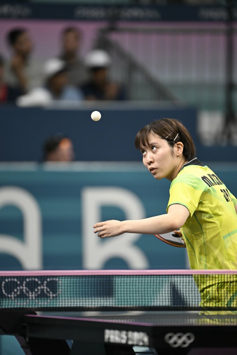 女子卓球団体1回戦の平野美宇　©Asami Enomoto/JMPA