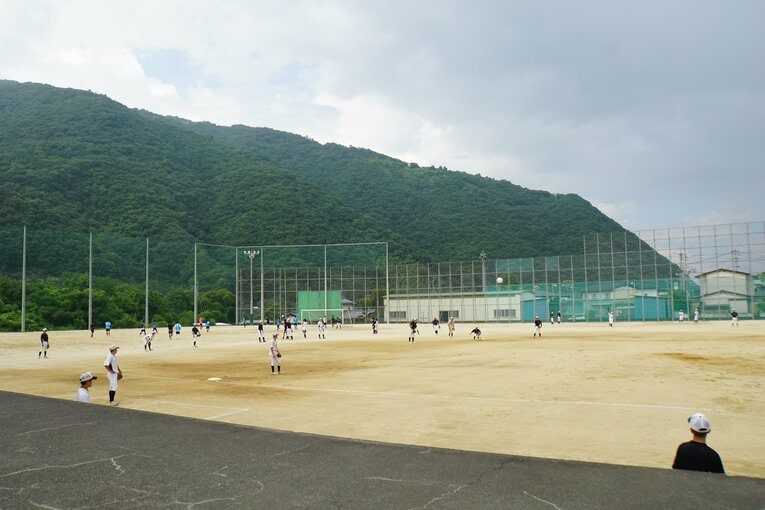 池田高のグラウンド ©NumberWeb