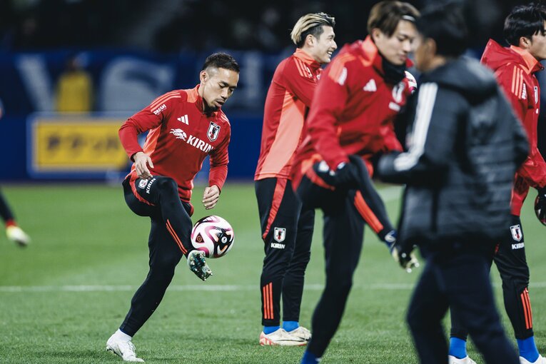 2024年3月の活動で代表に復帰した長友佑都　©Kiichi Matsumoto