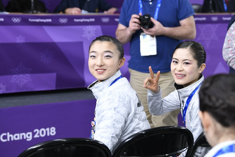 平昌五輪での坂本花織と宮原知子　©Sunao Noto/JMPA