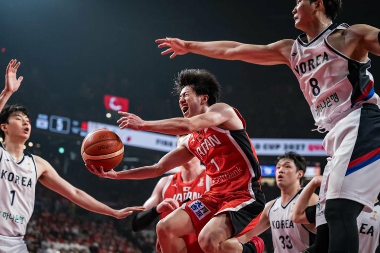 FIBAワールドカップ予選 vs韓国（2026年3月1日）©︎FIBA