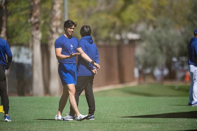 舌を出す大谷　©Nanae Suzuki