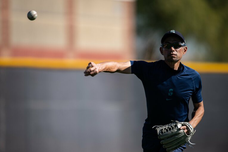 今年のマリナーズのスプリングキャンプで　©Nanae Suzuki