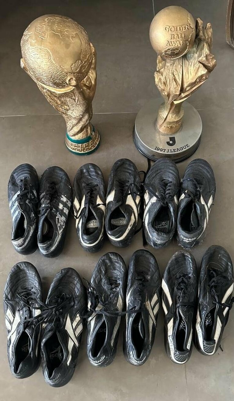 かつて使用したシューズの数々　※本人提供