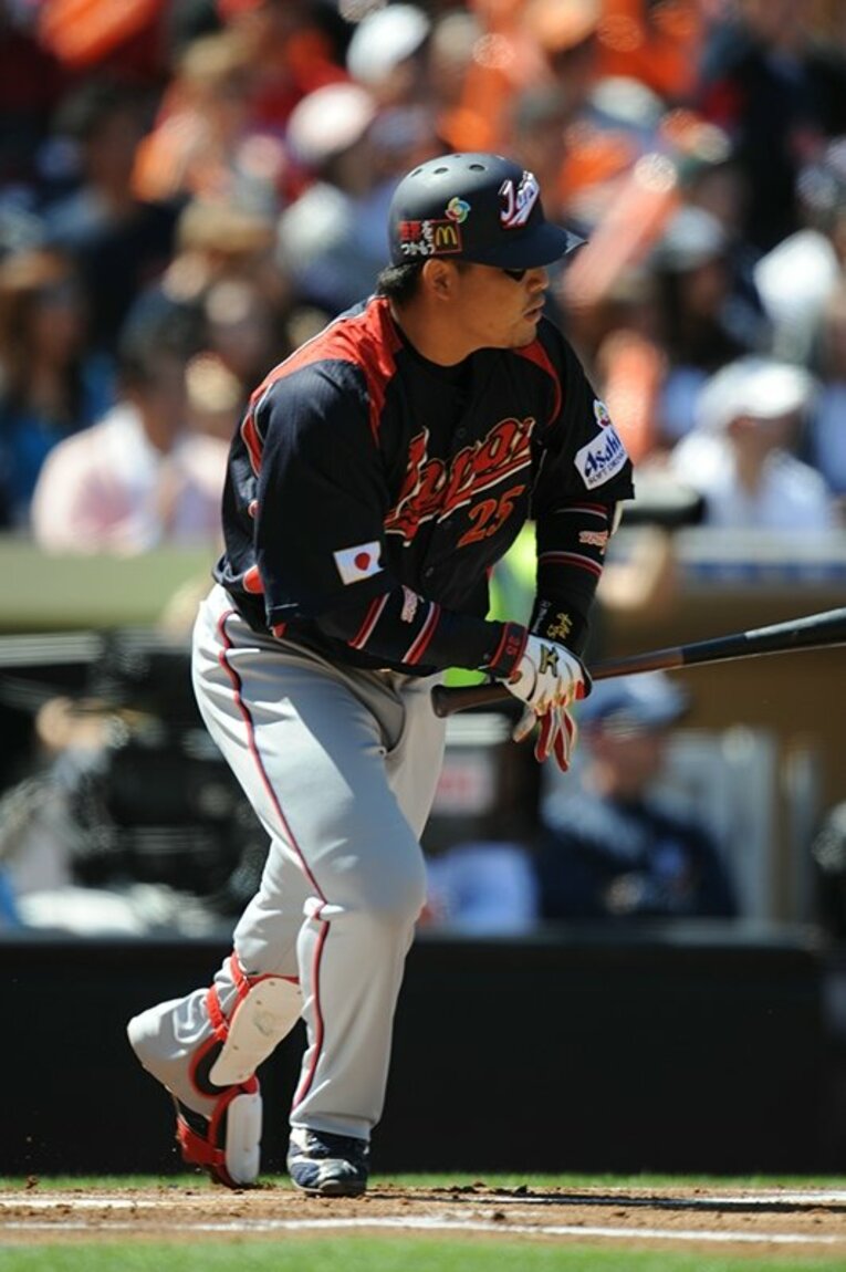 2009年、WBC代表に。第1ラウンド韓国戦でホームランを放つなど村田は好調を見せたが第2ラウンドで無念の負傷リタイアした　©Naoya Sanuki