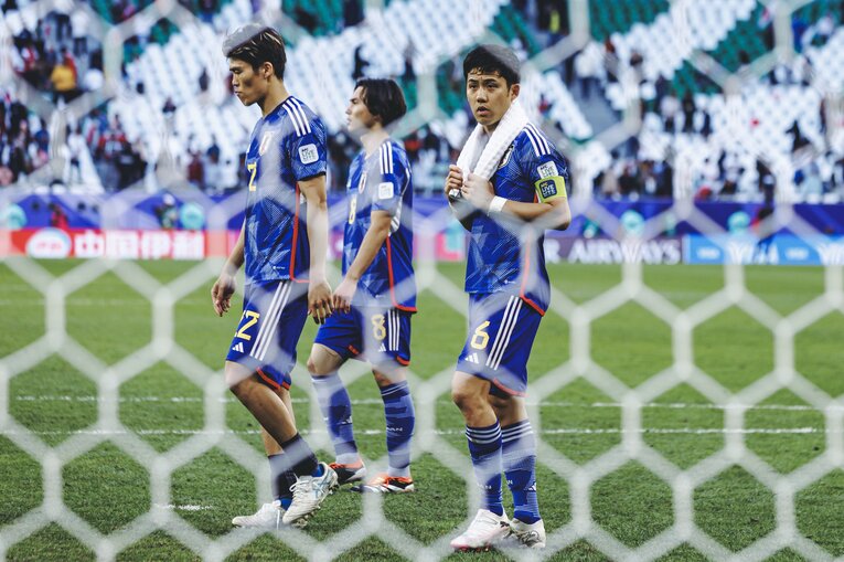 イラン戦後の冨安健洋、南野拓実、遠藤航　©Kiichi Matsumoto