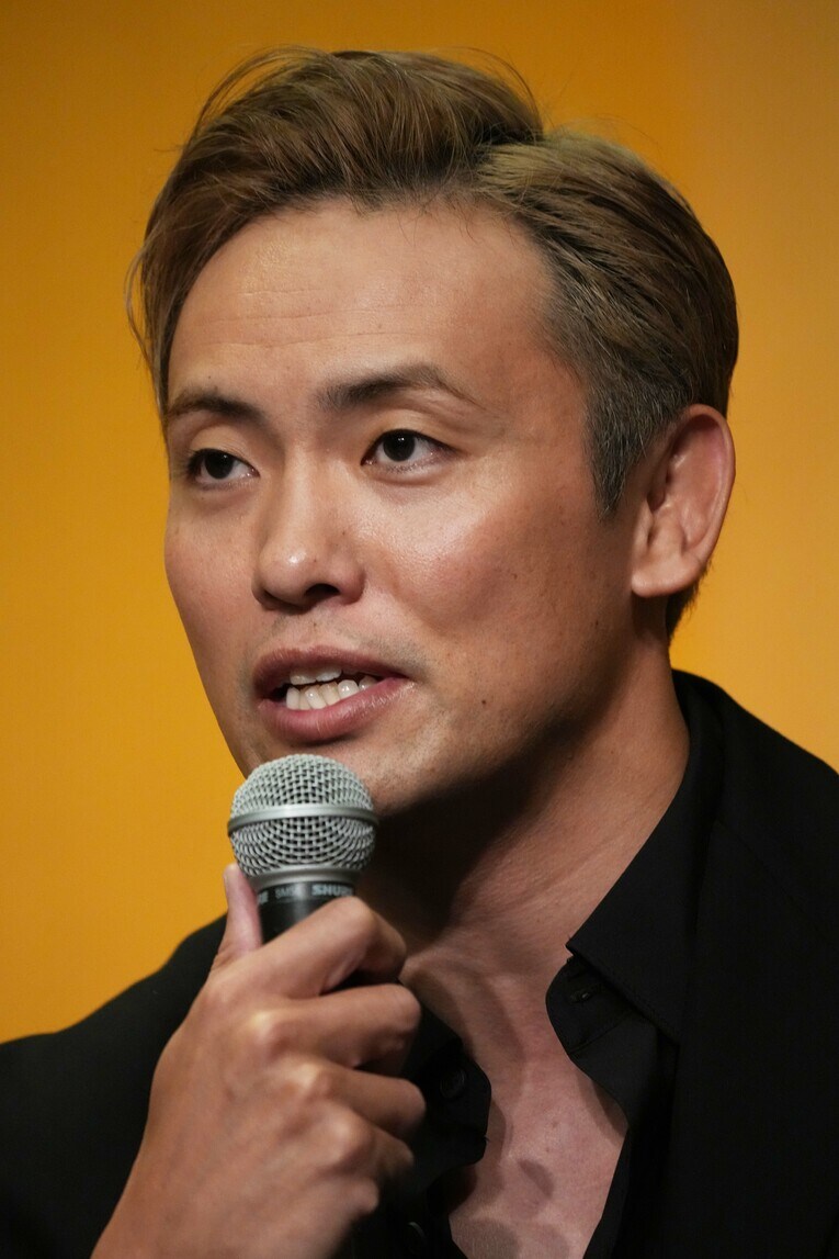 「平成のプロレスも終わりに」と語るオカダ・カズチカ。11月9日、グランドプリンスホテル新高輪　©Essei Hara