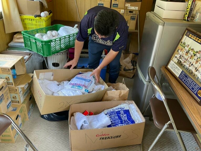 無料で選手に貸し出しをしている部の“ユーズド練習着”