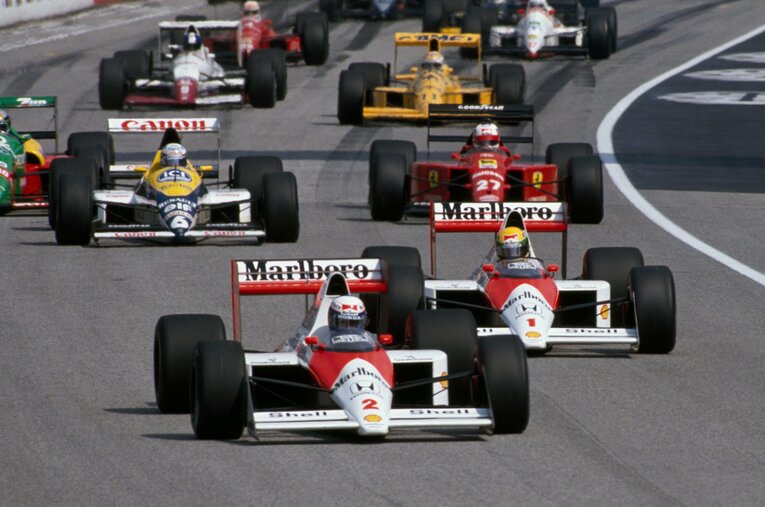 89年のマクラーレン・ホンダはアラン・プロストとアイルトン・セナを擁して16戦中10勝。プロストがドライバーズタイトルを獲得した ／ photograph by Getty Images