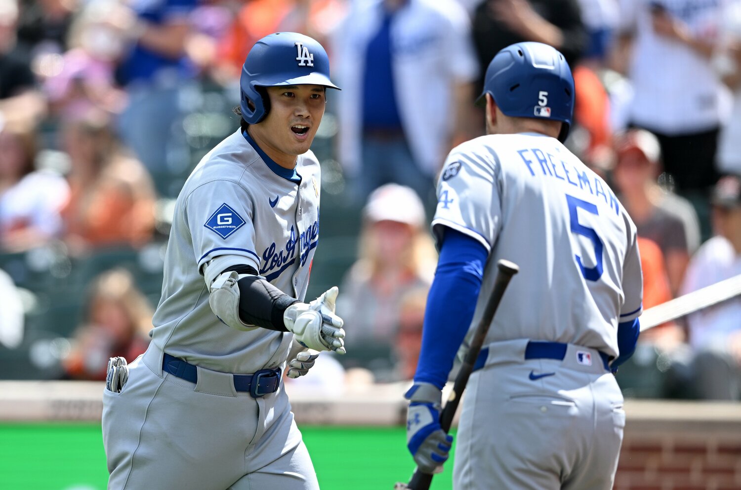 菅野相手に2打席連続ホームランを放った大谷　©Getty Images