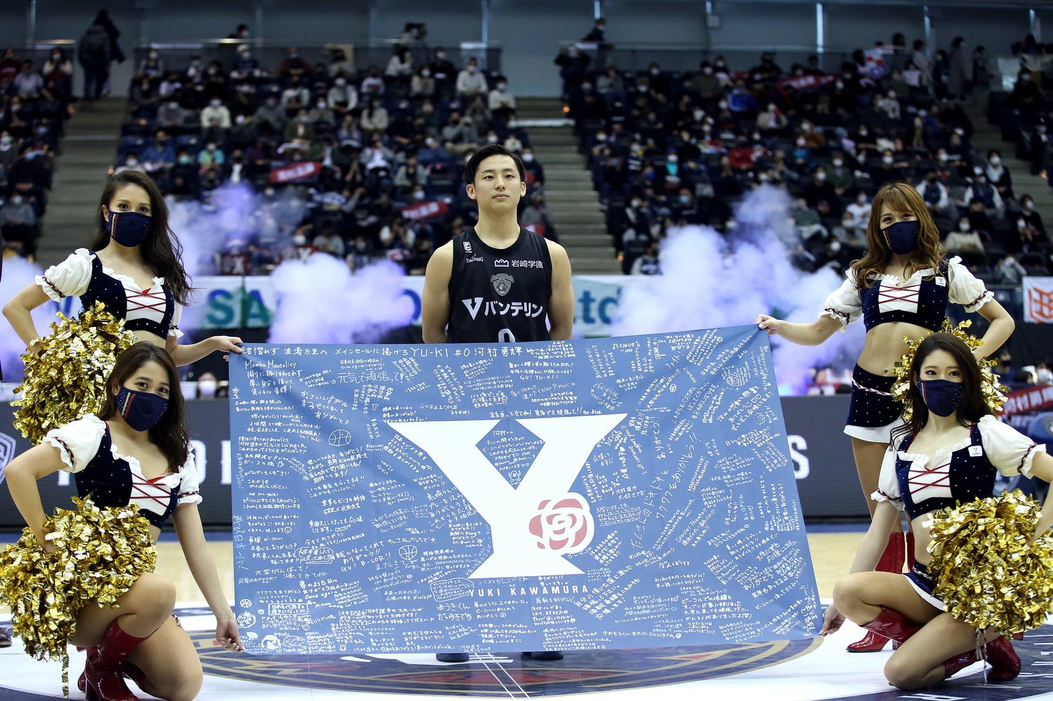 今年2月28日に横浜ビー・コルセアーズでの特別指定選手としての活動を終えた河村。出場16試合中、横浜の勝利は6にとどまった ©B.LEAGUE