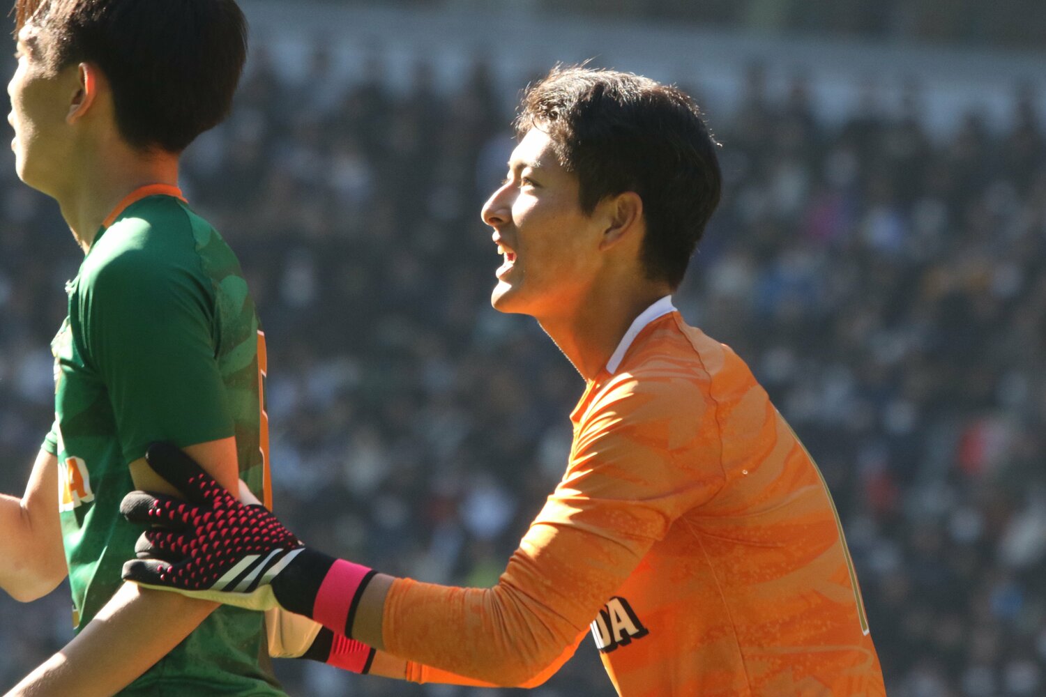 青森山田中学からの進学者の一人であるGK鈴木将永。コロナ禍の影響を多いの受けた世代で、全国中学校サッカー大会では中止を経験していた。卒業後は東海大へ進学予定　©︎Takahito Ando