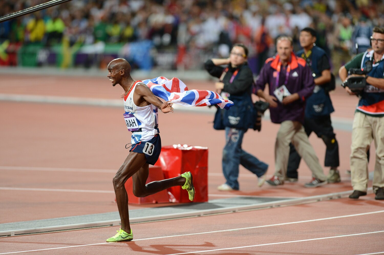 モハメド・ファラーは2012年のロンドン五輪、2016年のリオデジャネイロ五輪と2大会連続で5000m、10000mの二冠を達成した　©JMPA