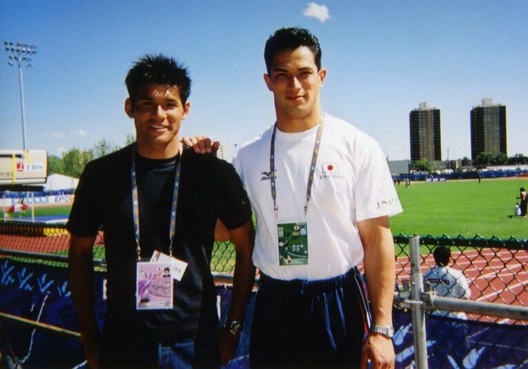 2001年世界陸上で再会　©Shoei