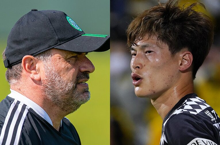 ポステコグルー監督と古橋亨梧。J1屈指の指揮官とアタッカーがスコットランドの名門再建にどんな力を見せてくれるか ／ photograph by Getty Images