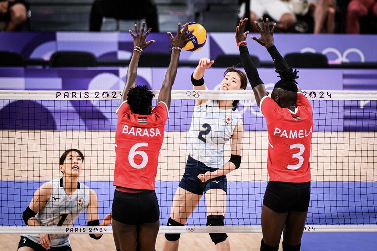 パリ五輪予選ラウンド・ケニア戦　©︎Volleyball World