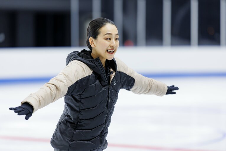 「MAO RINK」オープニングイベントに登場した浅田真央　©Kiichi Matsumoto
