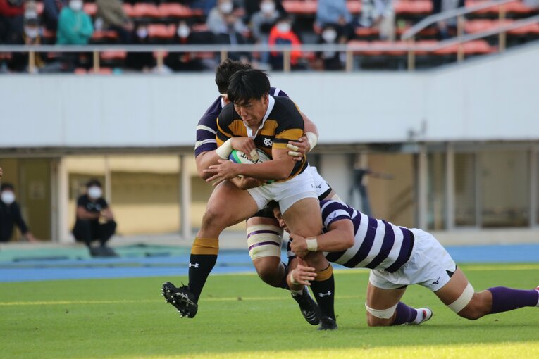 慶應大時代の原田衛（現・東芝ブレイブルーパス東京）　©Nobuhiko Otomo