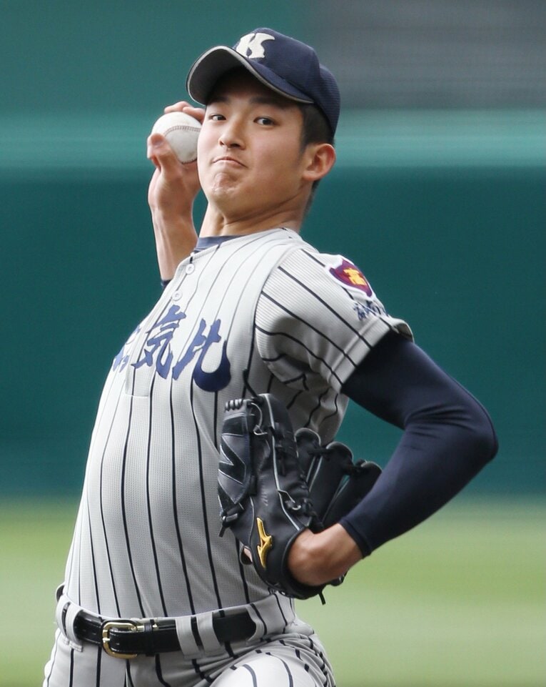 山﨑颯一郎／敦賀気比 ／ photograph by JIJI PRESS