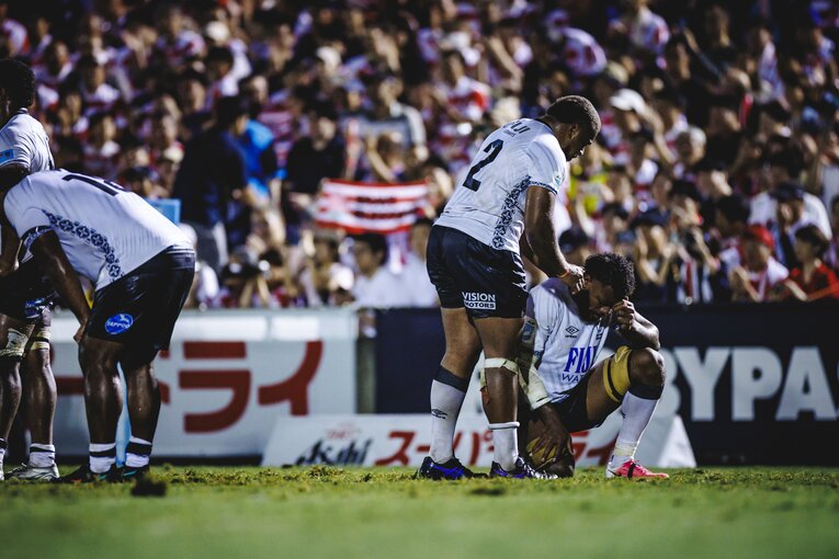 難敵フィジーを相手に劇的な逆転勝利を収めたフィジー戦　©Kiichi Matsumoto
