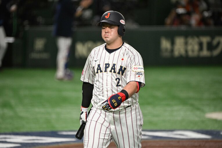 前々日のベネズエラ戦では劇的な満塁弾を放った牧秀悟も、この日は快音を聞かせられず　©Nanae Suzuki