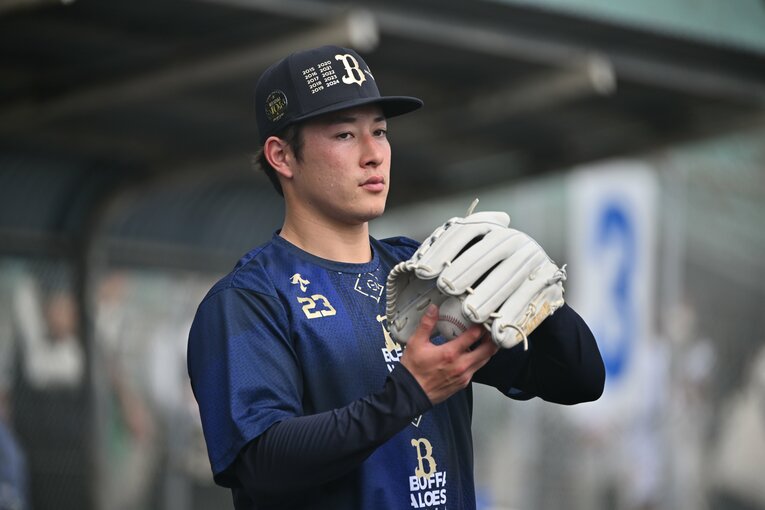 オリックスキャンプで奮闘する吉田輝星　©Hideki Sugiyama