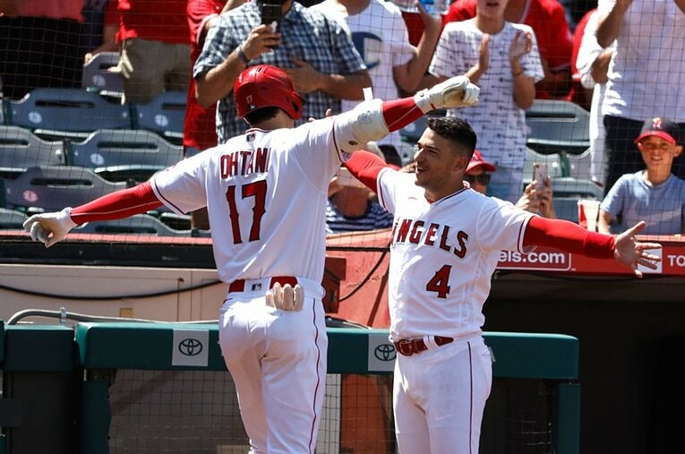 大谷の“松井超え”32号　©Getty Images