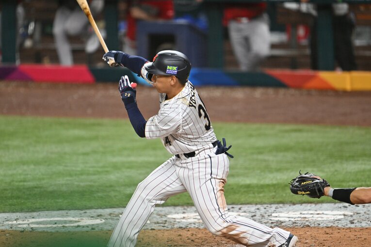 準決勝メキシコ戦の同点ホームラン　©︎Naoya Sanuki