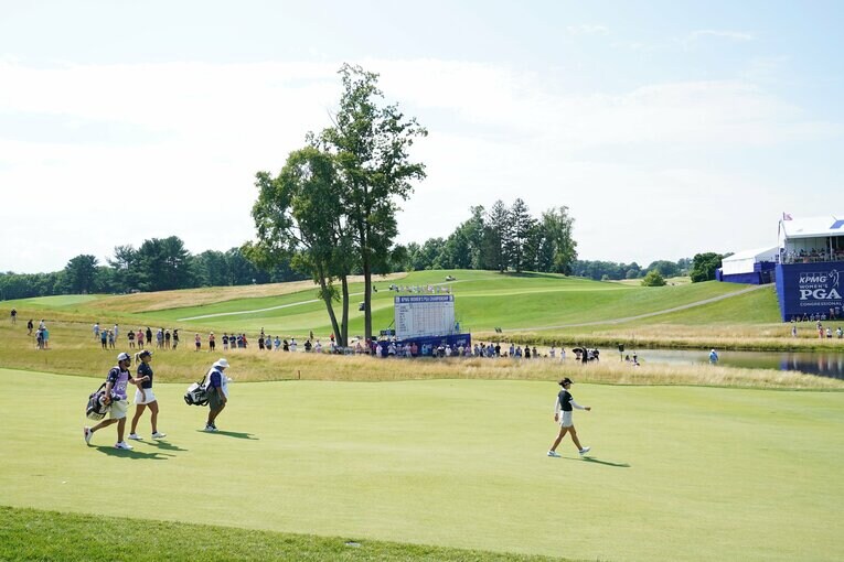 チョン・インジ／KPMG全米女子プロゴルフ選手権 最終日18番 グリーンへ向かう道中　©︎Shizuka Minami