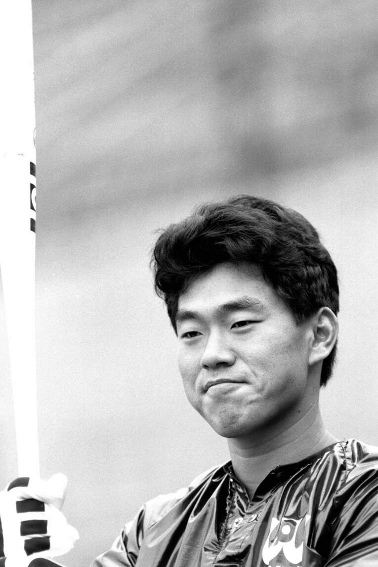 広沢克己。1984年のドラフト1位で日本ハム、西武、ヤクルトが競合し、抽選の結果ヤクルトに入団した　©BUNGEISHUNJU