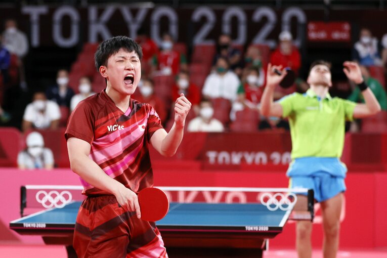 ヨルジッチ戦でポイントを奪い吠えた張本