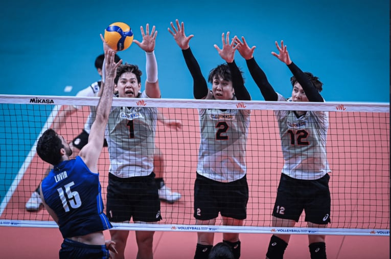 ネーションズリーグ・イタリア戦　©︎FIVB