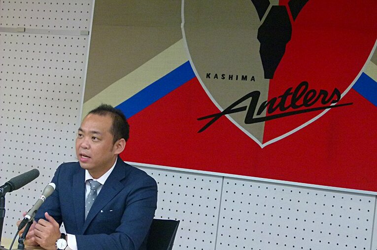 鹿島アントラーズの社長に就任した、メルカリの小泉文明社長。「鹿島アントラーズに足せるものがある」という。 ／ photograph by Noriko Terano