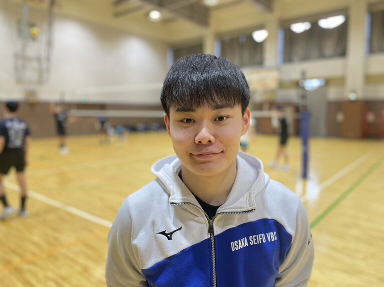 清風高校でアナリストを務めた土屋櫻太郎。この春、立命館大学に進学した（2026年3月、筆者撮影）