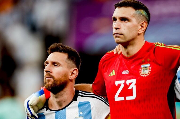 カタールW杯でも殊勲の働きを見せたエミリアーノ・マルティネスは今回のコパでもPK戦で無類の強さを見せた　©Kiichi Matsumoto/JMPA