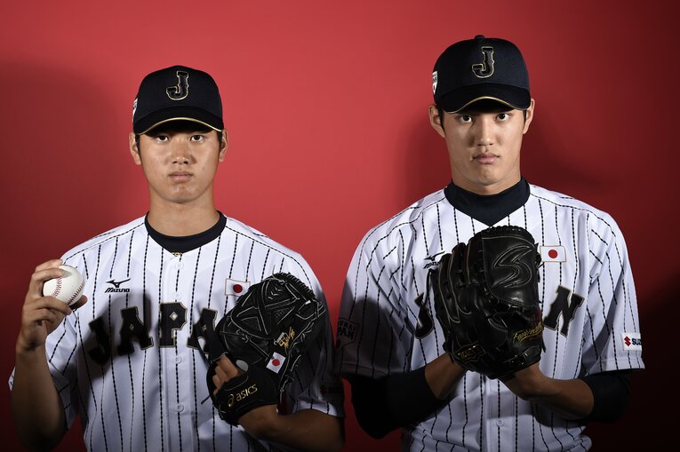 2014年日米野球に臨む日本代表に選出された大谷翔平と藤浪晋太郎　©︎Naoya Sanuki