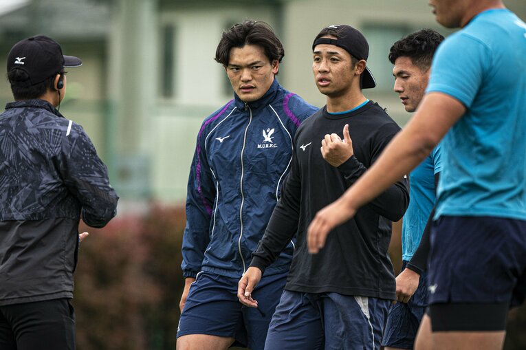 明治大ラグビー部キャプテン・廣瀬雄也（2023年）　©︎Takuya Sugiyama